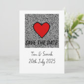 Einladung Save the Date Liebe Hochzeit (Stehend Vorderseite)