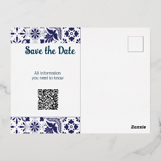 Einladung Save the Date Postkarte (Rückseite)