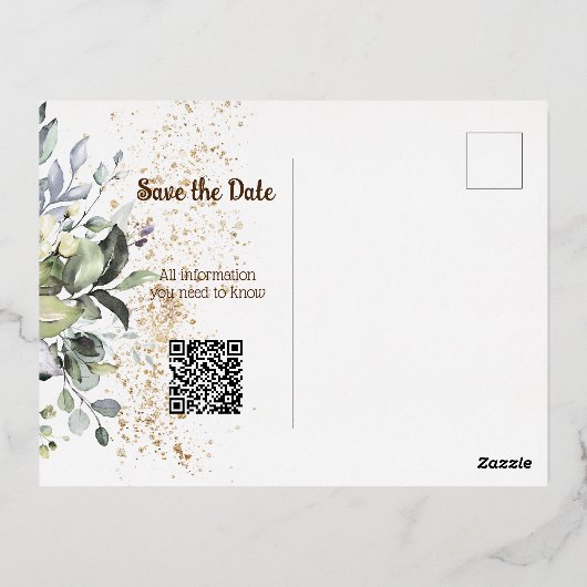 Einladung Save the Date Postkarte (Rückseite)