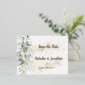 Einladung Save the Date Postkarte (Stehend vorne)