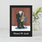 Einladung - Saxophon (Stehend Vorderseite)