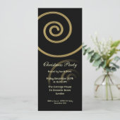 Einladung schlank mit goldenem Schwenk (Stehend Vorderseite)