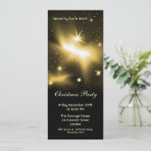 Einladung schlank mit goldenen Sternen (Stehend Vorderseite)