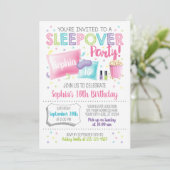 Einladung, Schlummergeburten Party Geburtstag Einladung (Stehend Vorderseite)
