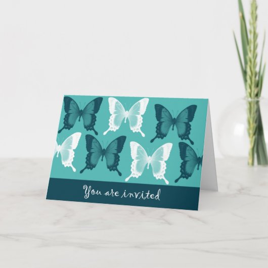 Einladung - Schmetterlinge (Vorderseite)