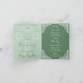 Einladung (schreiben) Blumenkreuz-Taufe Fern Green (Innenseite)