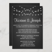 Einladung schwarz Hochzeit, Halbpension, String Li (Vorne/Hinten)