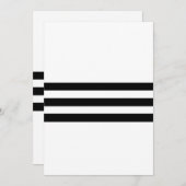 Einladung schwarz-weiß gestreift (Vorne/Hinten)