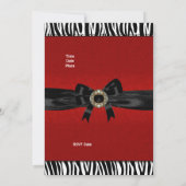 Einladung Schwarz-weißer Tierschwanz (Rückseite)