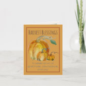 Einladung: Segen zur Ernte von Kürbissen Einladung (Vorderseite)