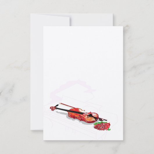 Einladung: Silhouette Piano & Violine Einladung (Vorderseite)