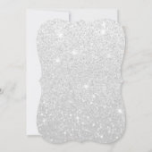 Einladung - Silver Glitzer Fab Sweet 16 (Rückseite)