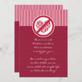 Einladung Single-Partyvalentines Tages (Vorne/Hinten)