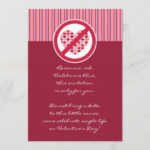 Einladung Single-Partyvalentines Tages