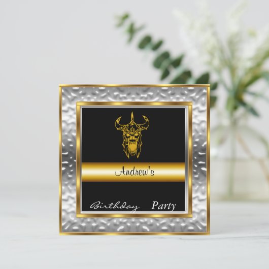 Einladung Skull Geburtstagsparty (Stehend Vorderseite)