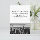 Einladung| Skyline von Chicago Einladung (Stehend Vorderseite)