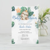 Einladung, Sloth Baby Dusche Einladung (Stehend Vorderseite)
