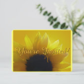 Einladung Sonnenblumen Blume RSVP Karte personalis (Stehend Vorderseite)