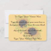 Einladung Sonnenblumen Blume RSVP Karte personalis (Rückseite)