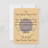 Einladung Sonnenblumen Blume RSVP Karte personalis (Rückseite)