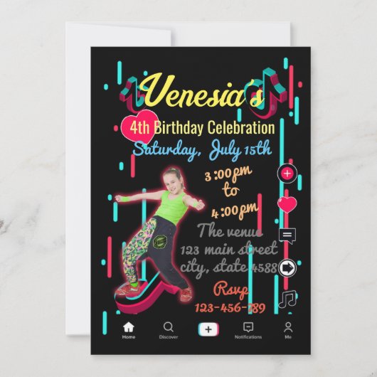 Einladung sozialer Medien (Vorderseite)