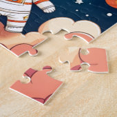 Einladung Space Boy Astronaut Card zum Geburtstag Puzzle (Seite)