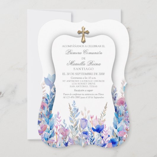 Einladung spanischer Mädchen der ersten Kommune (Vorderseite)