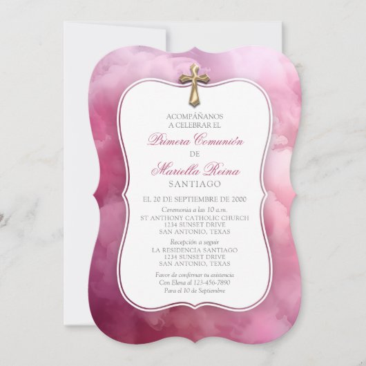 Einladung spanischer Mädchen der ersten Kommune (Vorderseite)