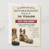 Einladung spanischer Militärstiefel für das Ruhest (Vorderseite)