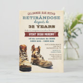 Einladung spanischer Militärstiefel für das Ruhest (Stehend Vorderseite)