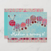 Einladung: Spielende Raupe Einladung (Vorne/Hinten)