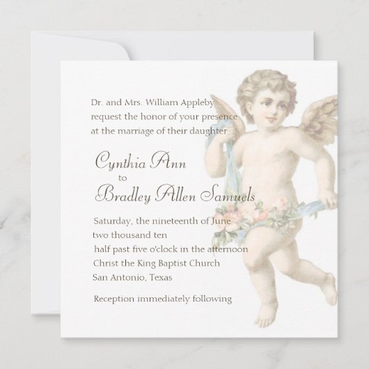 Einladung Square Cherub (Vorderseite)