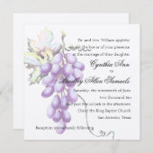 Einladung Square Lila Weinberg (Vorne/Hinten)