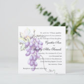 Einladung Square Lila Weinberg (Stehend Vorderseite)