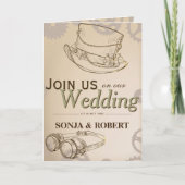 Einladung - Steampunk with Hat and Googles (Vorderseite)