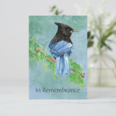 Einladung Stellar Jay Bird zum Custom Memorandum S (Stehend Vorderseite)