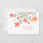 Einladung süße Blume (Vorderseite)