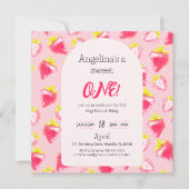 Einladung süße Erdbeere (Vorderseite)