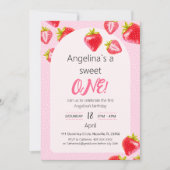 Einladung süße Erdbeere (Vorderseite)