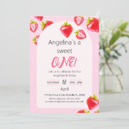 Einladung süße Erdbeere