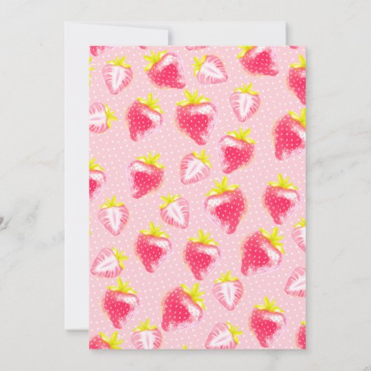 Einladung süße Erdbeere (Rückseite)