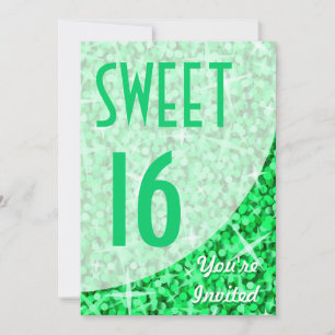 Einladung "Sweet 16" von Glitz Green