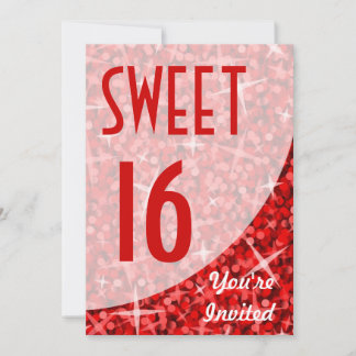 Einladung "Sweet 16" von Glitz Rote Kurve