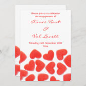 Einladung "Sweet Hearts" (Vorne/Hinten)