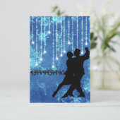 Einladung Tango Flamenco Latin Dance Blue (Stehend Vorderseite)