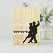 Einladung Tango Flamenco Latino Tanz (Stehend Vorderseite)