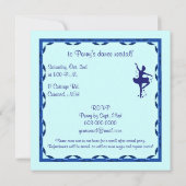 Einladung Tanz Erwägung: Ballerina in Blau (Rückseite)