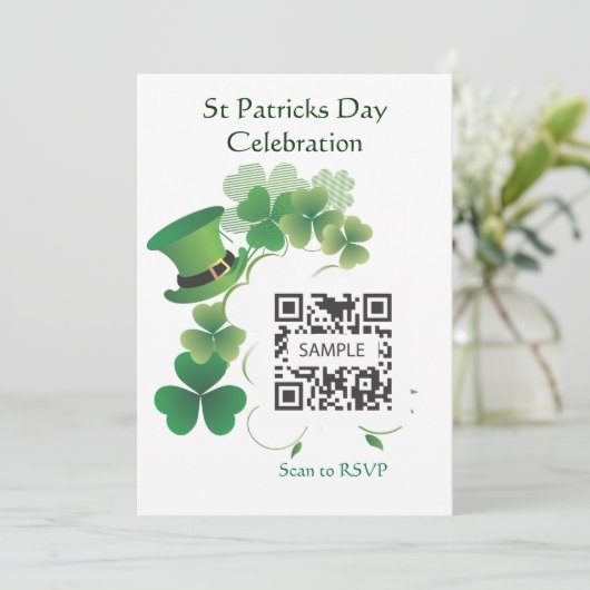 Einladung Template St Patricks Tag (Stehend Vorderseite)