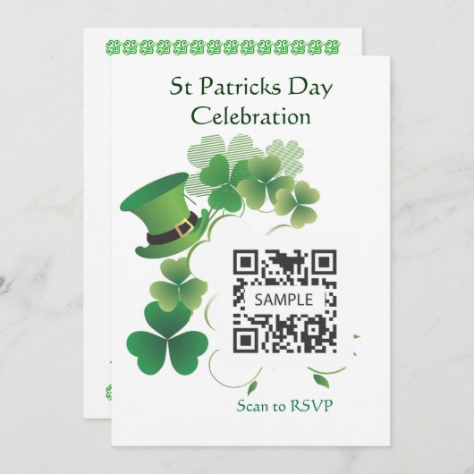 Einladung Template St Patricks Tag (Vorne/Hinten)