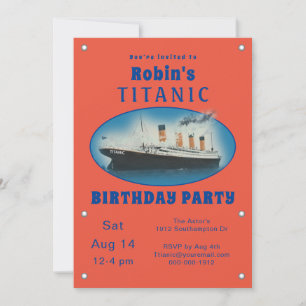 Einladung Titanic Orange zum Geburtstag